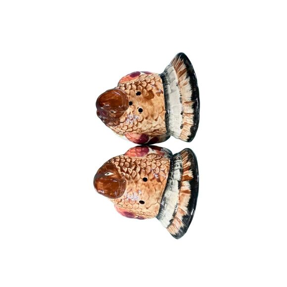Fine Ceramic Turkey Salt and Pepper Shaker Set of 2 - Picture 8 of 16
